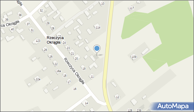 Rzeczyca Okrągła, Rzeczyca Okrągła, 19a, mapa Rzeczyca Okrągła