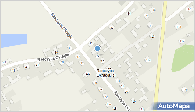 Rzeczyca Okrągła, Rzeczyca Okrągła, 29, mapa Rzeczyca Okrągła