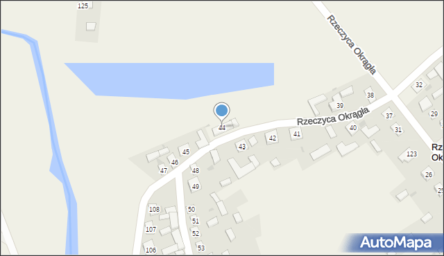 Rzeczyca Okrągła, Rzeczyca Okrągła, 44, mapa Rzeczyca Okrągła