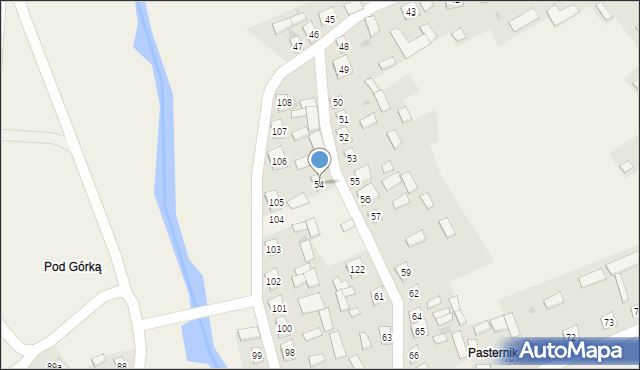 Rzeczyca Okrągła, Rzeczyca Okrągła, 54, mapa Rzeczyca Okrągła