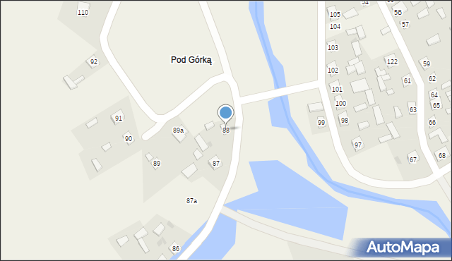 Rzeczyca Okrągła, Rzeczyca Okrągła, 88, mapa Rzeczyca Okrągła
