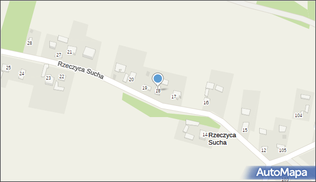 Rzeczyca Sucha, Rzeczyca Sucha, 18, mapa Rzeczyca Sucha