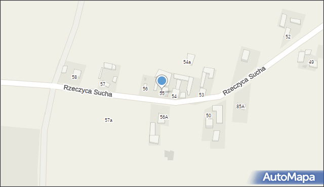 Rzeczyca Sucha, Rzeczyca Sucha, 55, mapa Rzeczyca Sucha