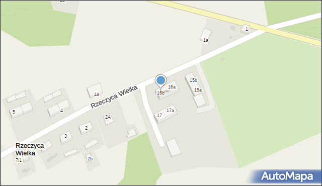 Rzeczyca Wielka, Rzeczyca Wielka, 16b, mapa Rzeczyca Wielka
