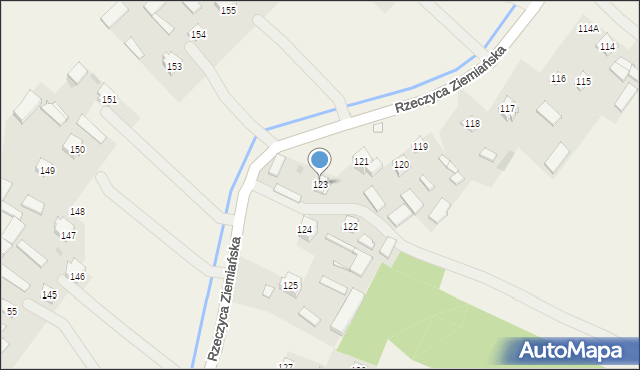 Rzeczyca Ziemiańska, Rzeczyca Ziemiańska, 123, mapa Rzeczyca Ziemiańska
