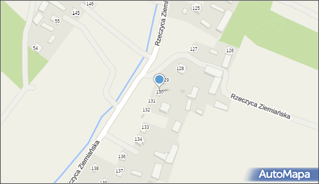 Rzeczyca Ziemiańska, Rzeczyca Ziemiańska, 130, mapa Rzeczyca Ziemiańska