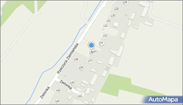 Rzeczyca Ziemiańska, Rzeczyca Ziemiańska, 136, mapa Rzeczyca Ziemiańska