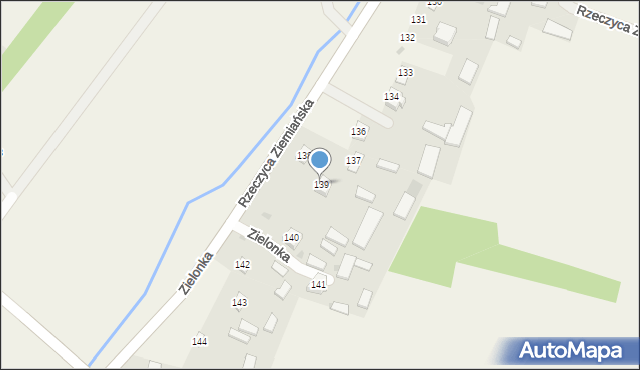 Rzeczyca Ziemiańska, Rzeczyca Ziemiańska, 139, mapa Rzeczyca Ziemiańska