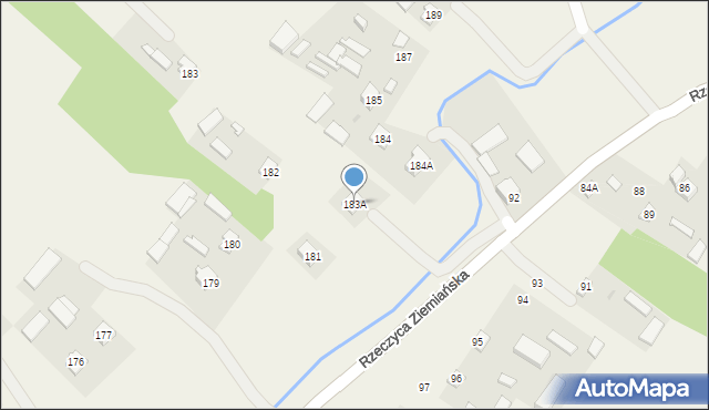 Rzeczyca Ziemiańska, Rzeczyca Ziemiańska, 183A, mapa Rzeczyca Ziemiańska