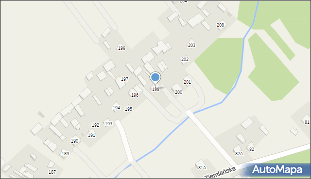 Rzeczyca Ziemiańska, Rzeczyca Ziemiańska, 198, mapa Rzeczyca Ziemiańska
