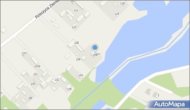Rzeczyca Ziemiańska-Kolonia, Rzeczyca Ziemiańska-Kolonia, 109, mapa Rzeczyca Ziemiańska-Kolonia