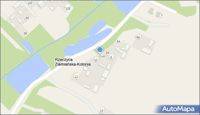 Rzeczyca Ziemiańska-Kolonia, Rzeczyca Ziemiańska-Kolonia, 10A, mapa Rzeczyca Ziemiańska-Kolonia