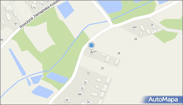 Rzeczyca Ziemiańska-Kolonia, Rzeczyca Ziemiańska-Kolonia, 29, mapa Rzeczyca Ziemiańska-Kolonia