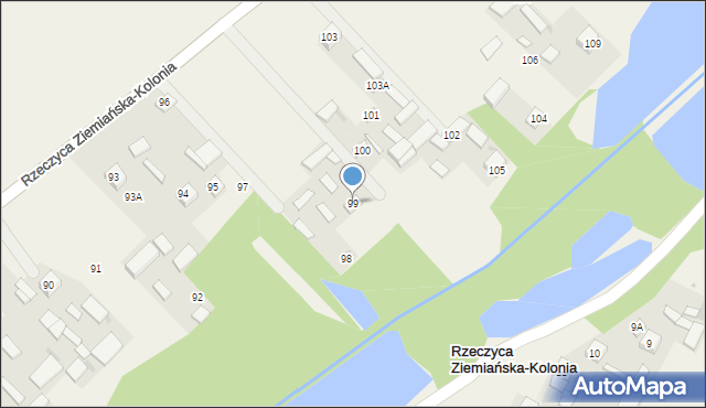 Rzeczyca Ziemiańska-Kolonia, Rzeczyca Ziemiańska-Kolonia, 99, mapa Rzeczyca Ziemiańska-Kolonia