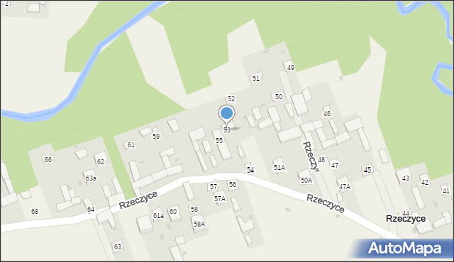 Rzeczyce, Rzeczyce, 53, mapa Rzeczyce