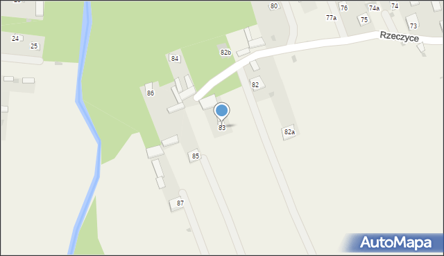 Rzeczyce, Rzeczyce, 83, mapa Rzeczyce