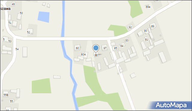 Rzeczyce, Rzeczyce, 98, mapa Rzeczyce