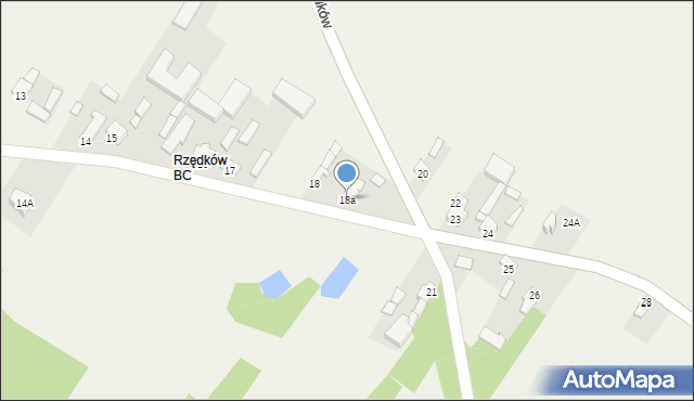 Rzędków, Rzędków, 18a, mapa Rzędków