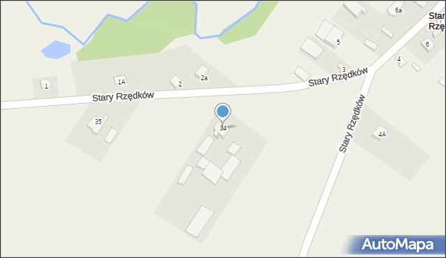 Rzędków, Rzędków, 34, mapa Rzędków