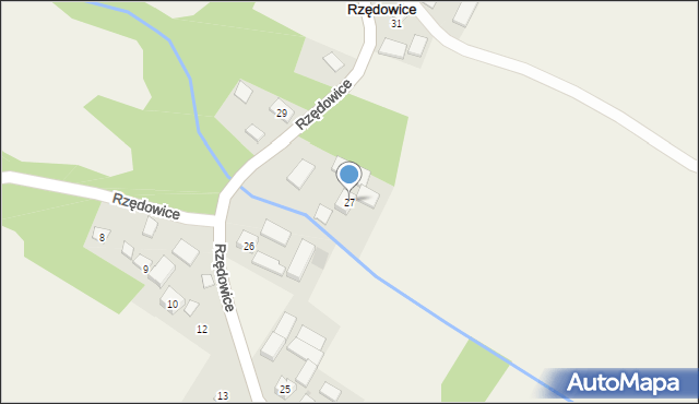 Rzędowice, Rzędowice, 27, mapa Rzędowice