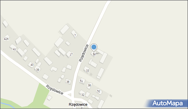 Rzędowice, Rzędowice, 34, mapa Rzędowice