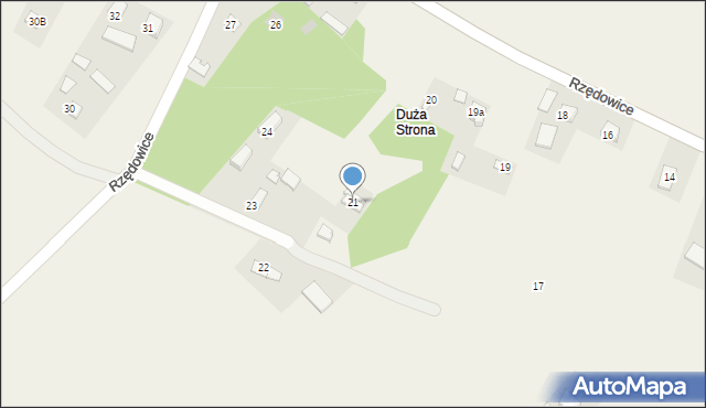 Rzędowice, Rzędowice, 21, mapa Rzędowice