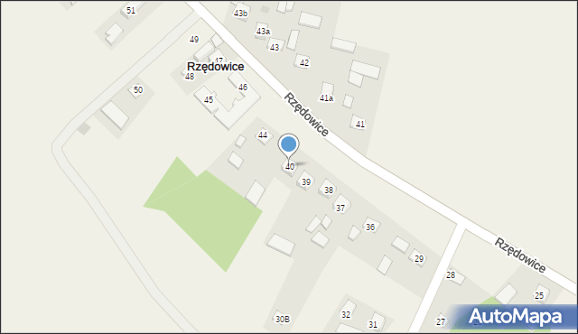 Rzędowice, Rzędowice, 40, mapa Rzędowice