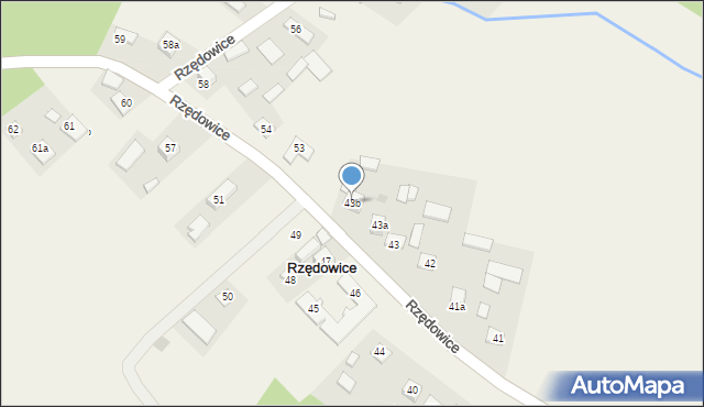 Rzędowice, Rzędowice, 43b, mapa Rzędowice