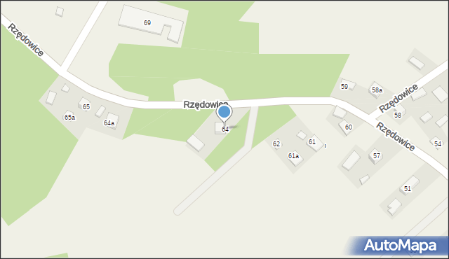 Rzędowice, Rzędowice, 64, mapa Rzędowice