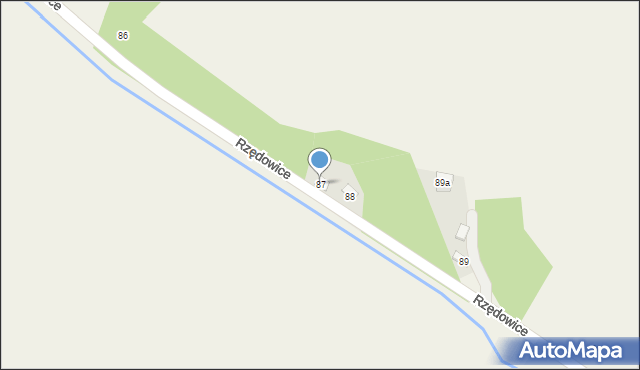 Rzędowice, Rzędowice, 87, mapa Rzędowice