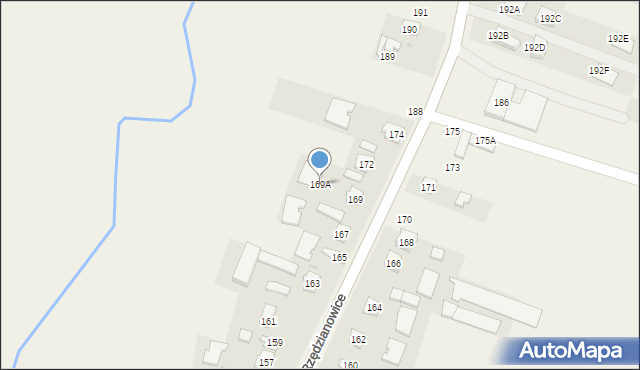 Rzędzianowice, Rzędzianowice, 169A, mapa Rzędzianowice