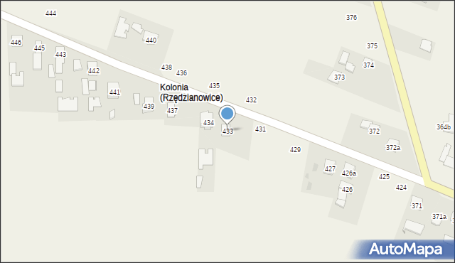 Rzędzianowice, Rzędzianowice, 433, mapa Rzędzianowice