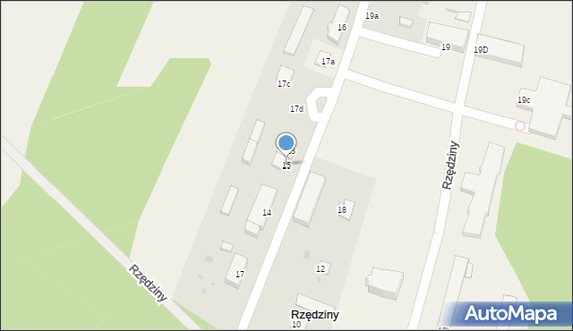 Rzędziny, Rzędziny, 15a, mapa Rzędziny