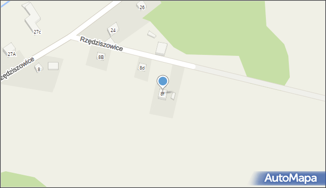 Rzędziszowice, Rzędziszowice, 8f, mapa Rzędziszowice
