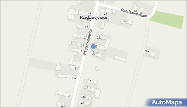 Rzędziwojowice, Rzędziwojowice, 20, mapa Rzędziwojowice