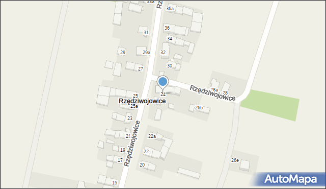 Rzędziwojowice, Rzędziwojowice, 24, mapa Rzędziwojowice