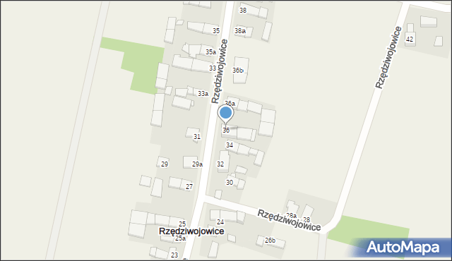 Rzędziwojowice, Rzędziwojowice, 36, mapa Rzędziwojowice