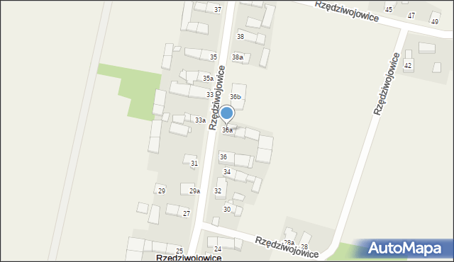 Rzędziwojowice, Rzędziwojowice, 36a, mapa Rzędziwojowice