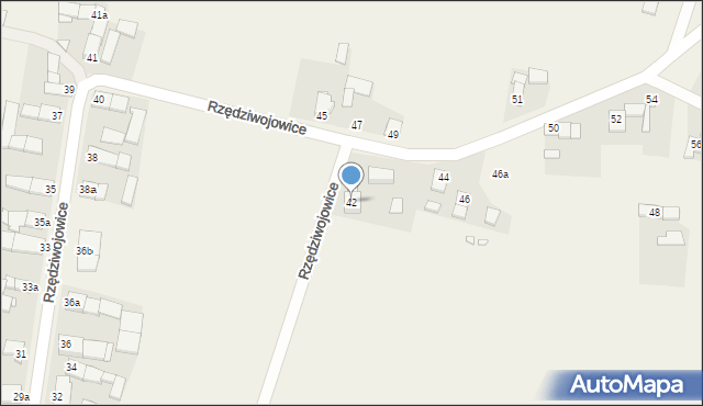 Rzędziwojowice, Rzędziwojowice, 42, mapa Rzędziwojowice