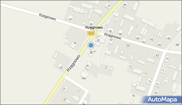 Rzęgnowo, Rzęgnowo, 28, mapa Rzęgnowo