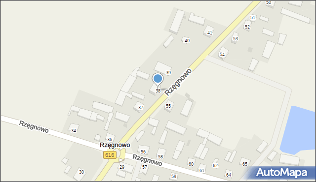 Rzęgnowo, Rzęgnowo, 38, mapa Rzęgnowo