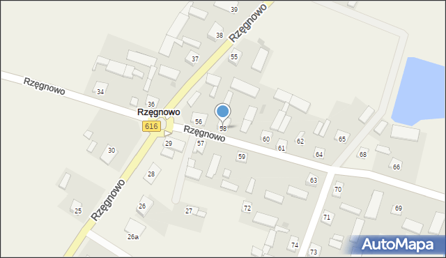 Rzęgnowo, Rzęgnowo, 58, mapa Rzęgnowo