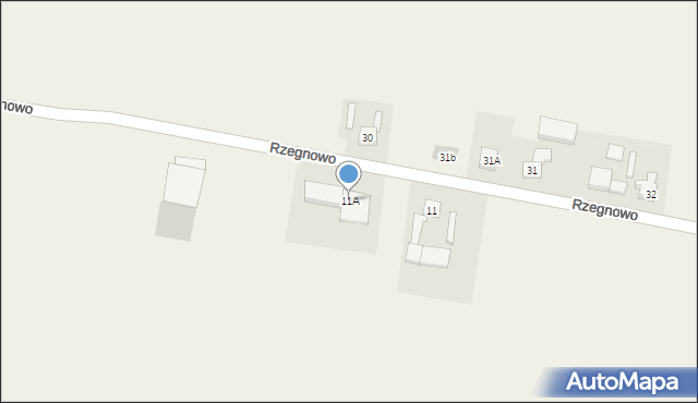 Rzegnowo, Rzegnowo, 11A, mapa Rzegnowo