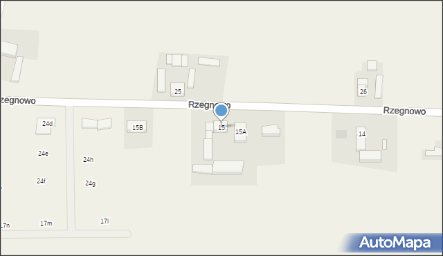 Rzegnowo, Rzegnowo, 15, mapa Rzegnowo