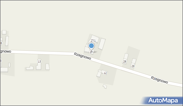 Rzegnowo, Rzegnowo, 27/2, mapa Rzegnowo