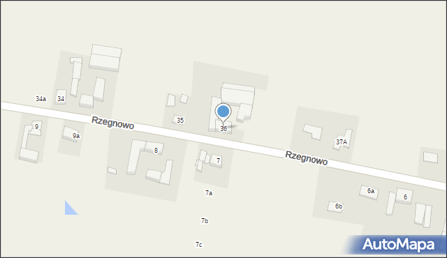 Rzegnowo, Rzegnowo, 36, mapa Rzegnowo