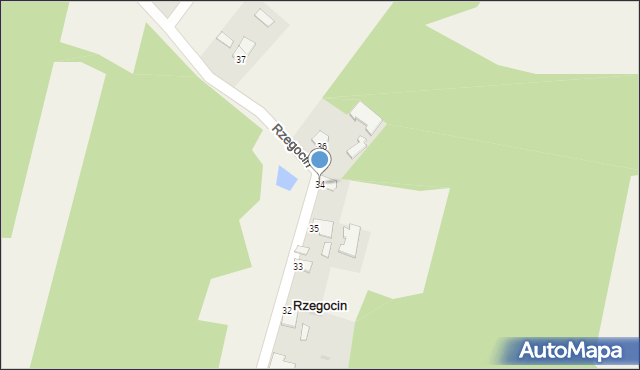 Rzegocin, Rzegocin, 34, mapa Rzegocin