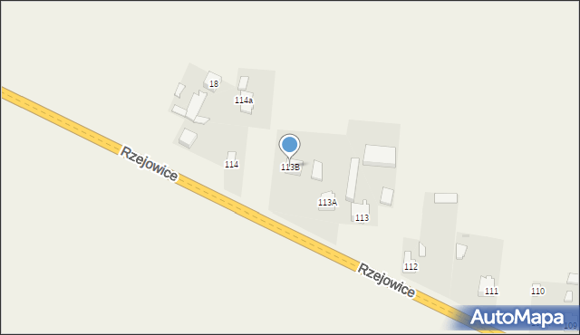 Rzejowice, Rzejowice, 113B, mapa Rzejowice