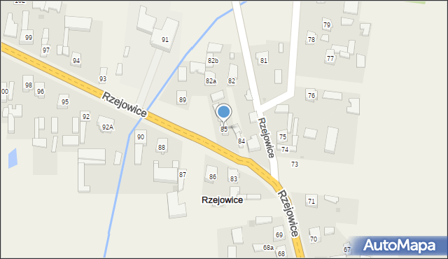 Rzejowice, Rzejowice, 85, mapa Rzejowice