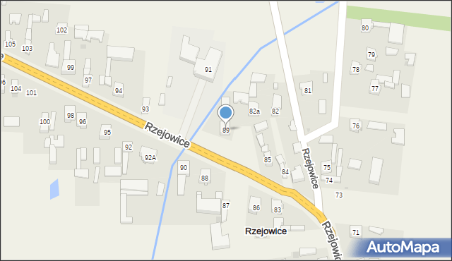 Rzejowice, Rzejowice, 89, mapa Rzejowice